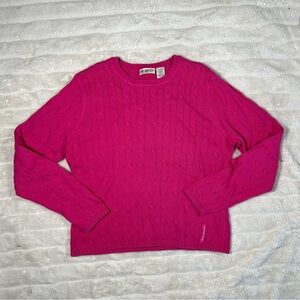 Vintage Polo Jeans Co. Ralph Lauren Cable Knit Pullover Pink Sweater Women’s XL
